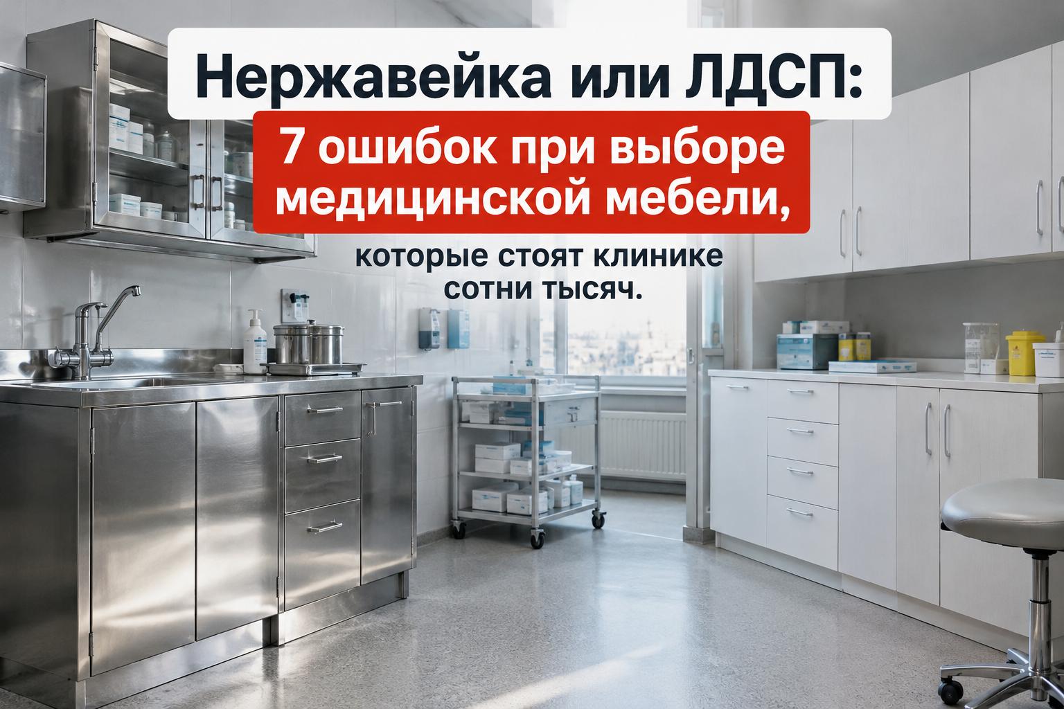 Нержавейка или ЛДСП: 7 ошибок при выборе медицинской мебели, которые стоят клинике сотни тысяч